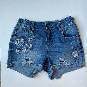 Kids true craft embroidered jean shorts size 16
